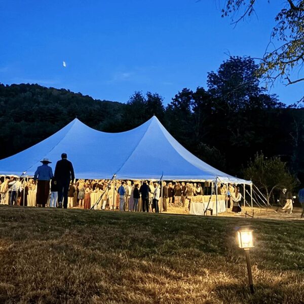 Tent for Wedding On The River Woodstock