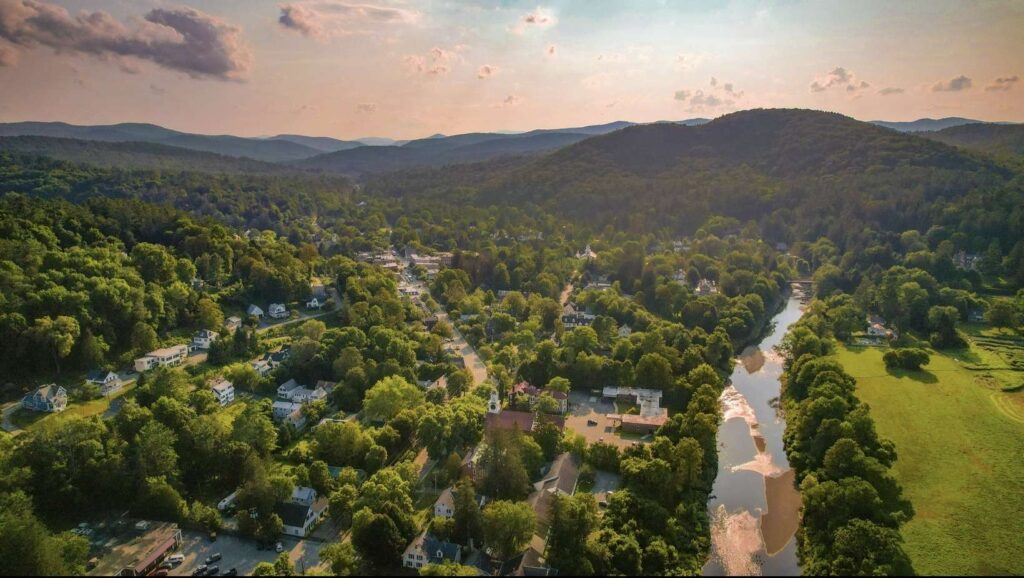 Woodstock Evening From Drone